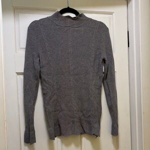 Gray Women's Mock Turtleneck Sweater